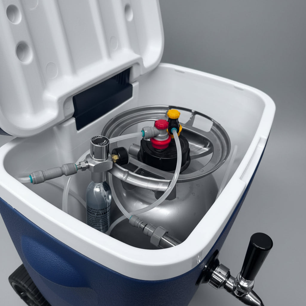 Portable Cooler Kegerator with Free Gas