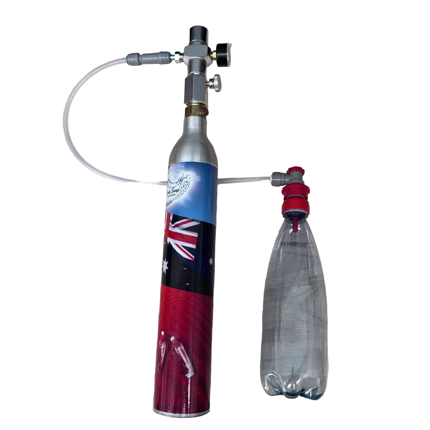 Regulator with Line, Gas Connect & Carb Cap to suit Sodastream, 16g & 74g Bulbs