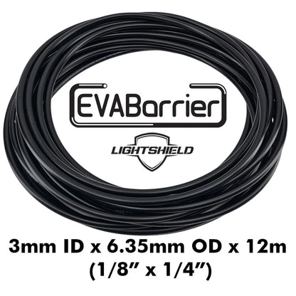 Black Lightshield EVABarrier 3mm ID x 6.35mm OD x 12m Roll - Double Wall EVA